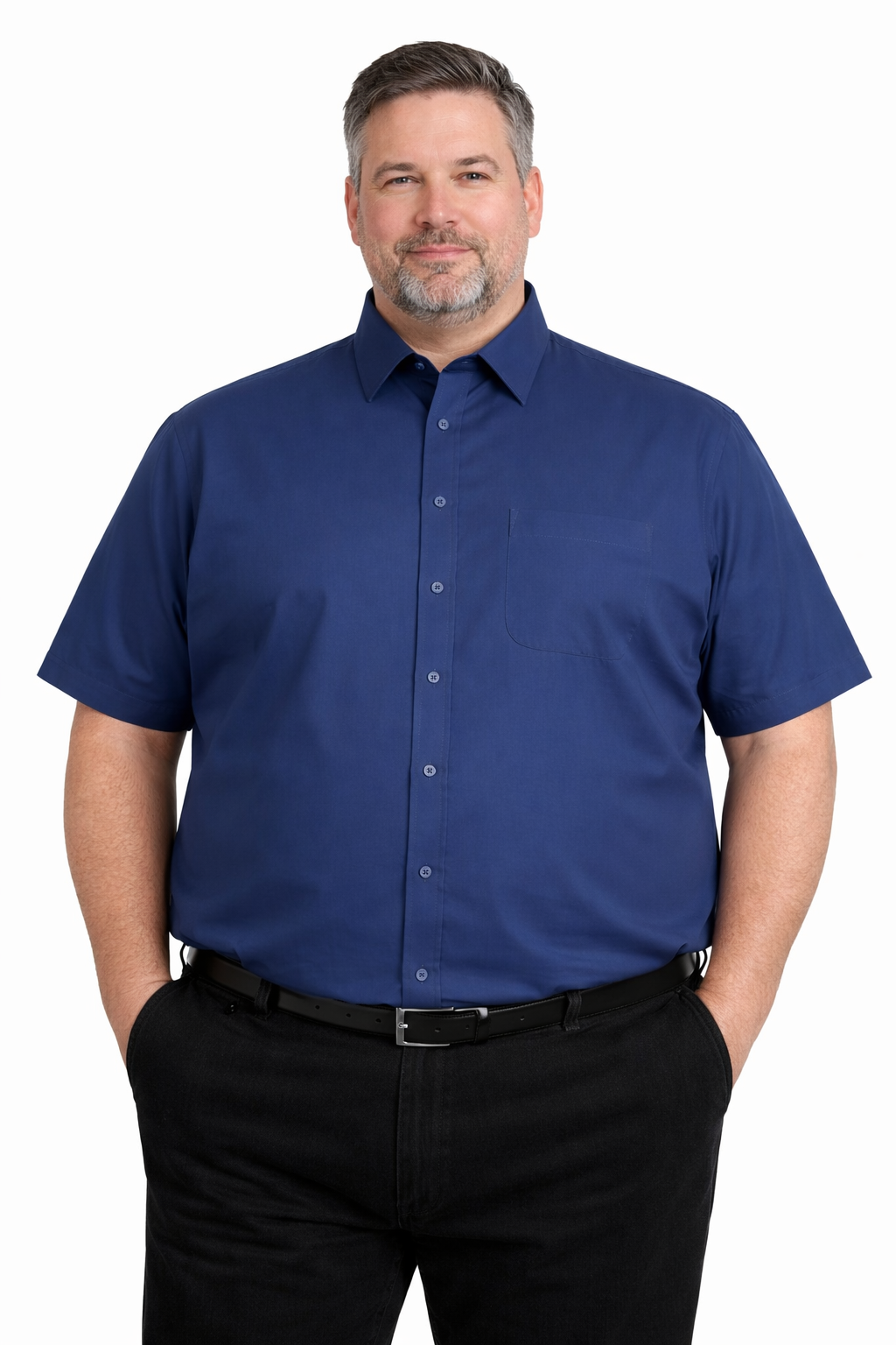 Espionage - Ensfarvet skjorter m. Slipse Krave - Navy