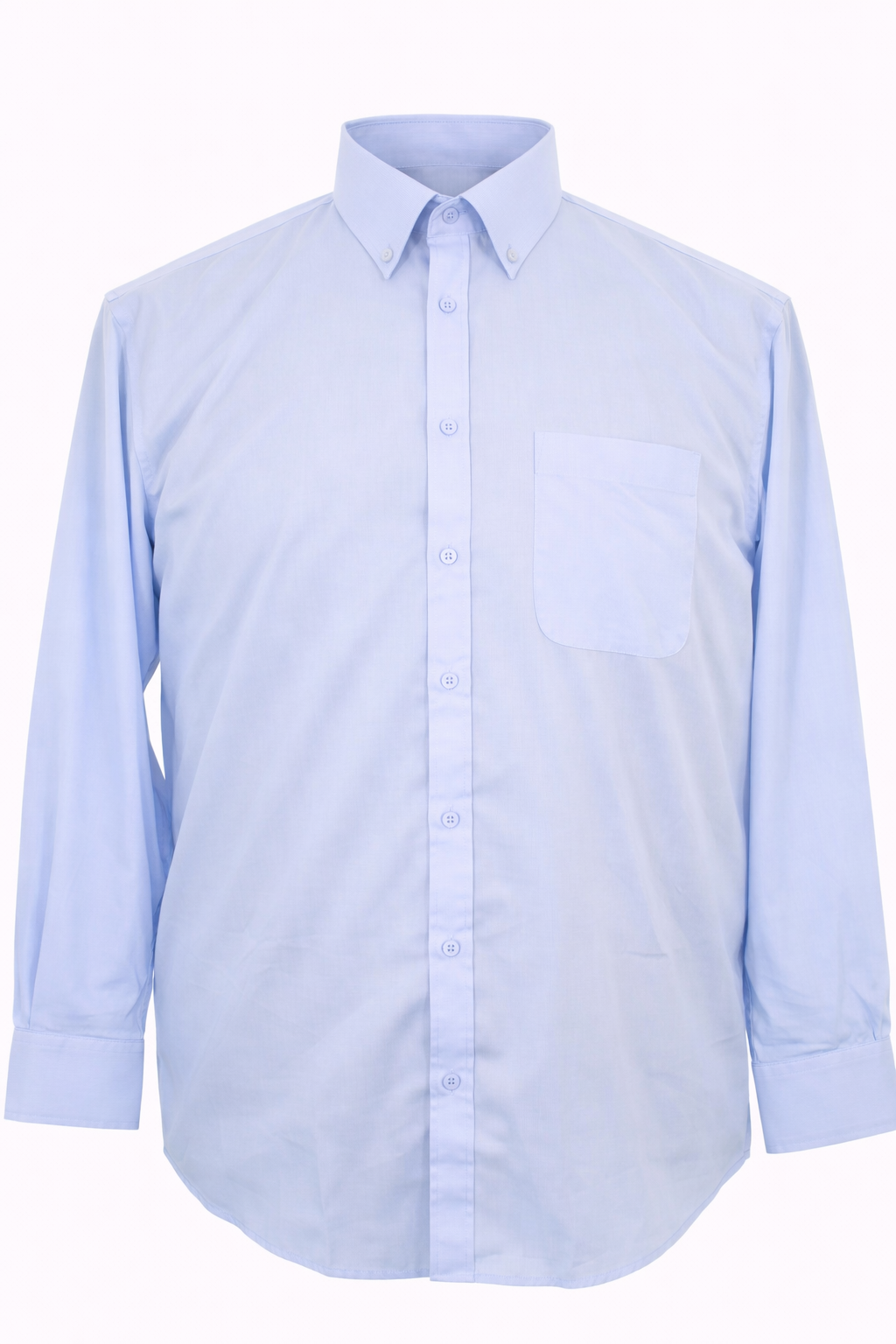 Espionage - L/S Ensfarvet Skjorte Button Down Lys Blå