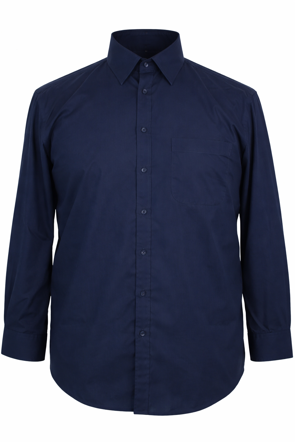 Espionage - Ensfarvet Skjorte Med Lange Ærmer Navy