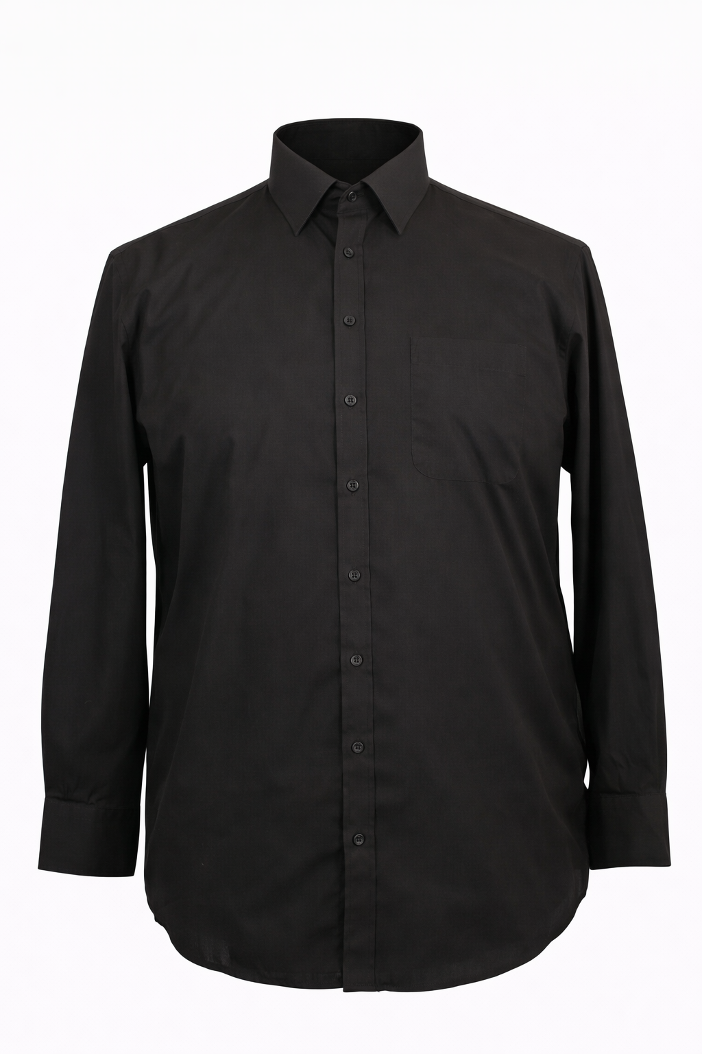 Espionage - Ensfarvet Skjorte Med Lange Ærmer Sort