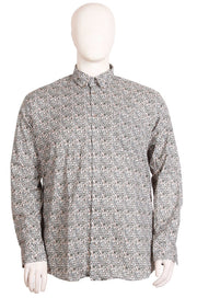 Espionage - Eric Floral Print Skjorte m. Lange Ærmer - Brun/Multi