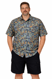 Espionage – Grøn/Blå Retro Print (2XL–8XL)