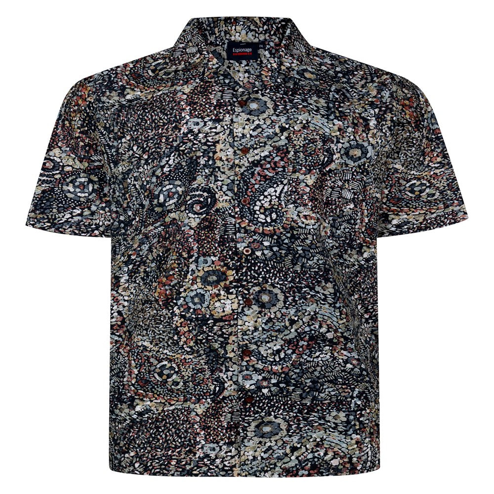 Espionage Skjorte – Abstrakt Print (2XL–8XL)
