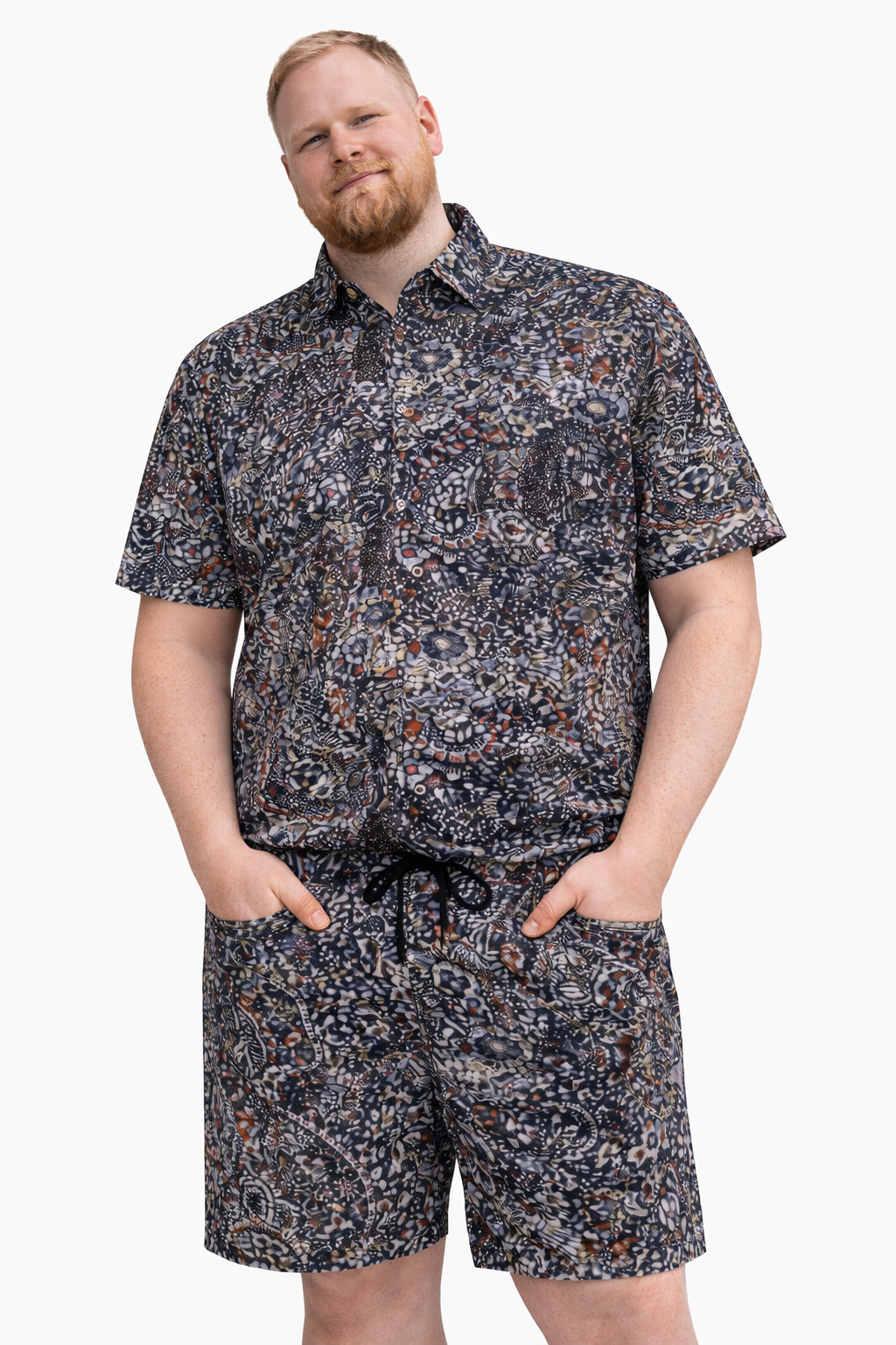 Espionage Skjorte – Abstrakt Print (2XL–8XL)