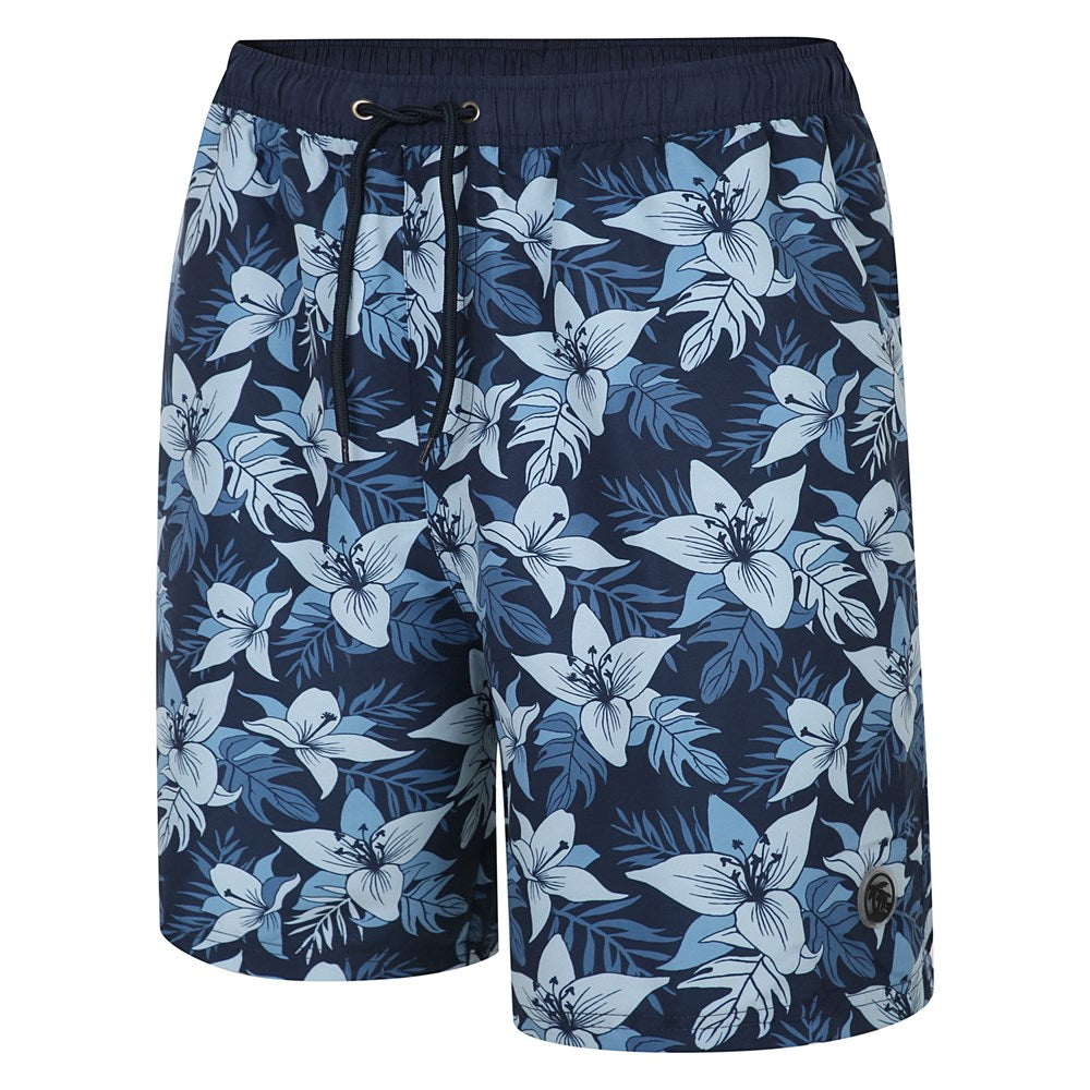 Espionage - Floral Tonal Print Beach Badeshorts