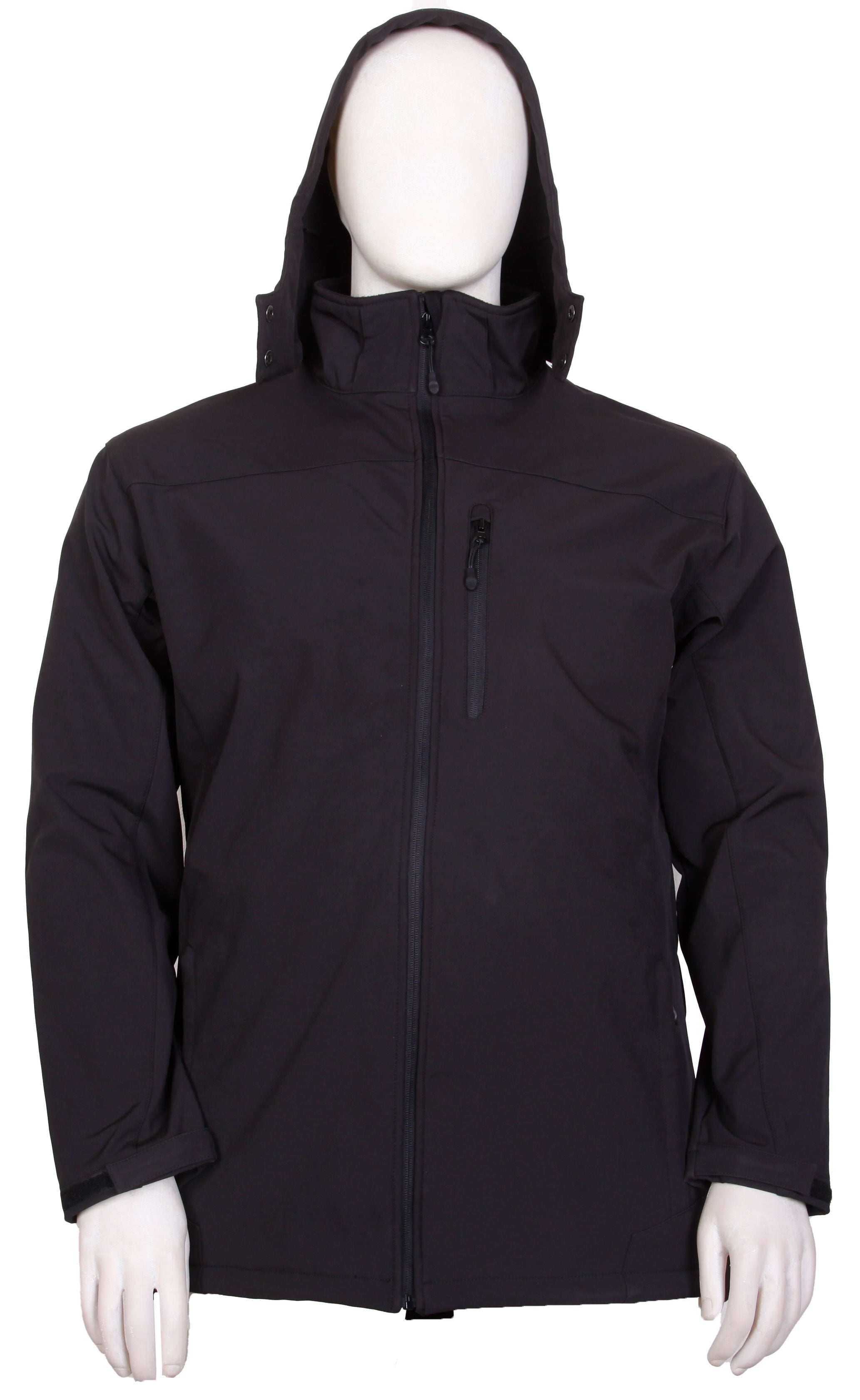 Espionage - Softshell Jakke Med Aftagelig Hætte Sort