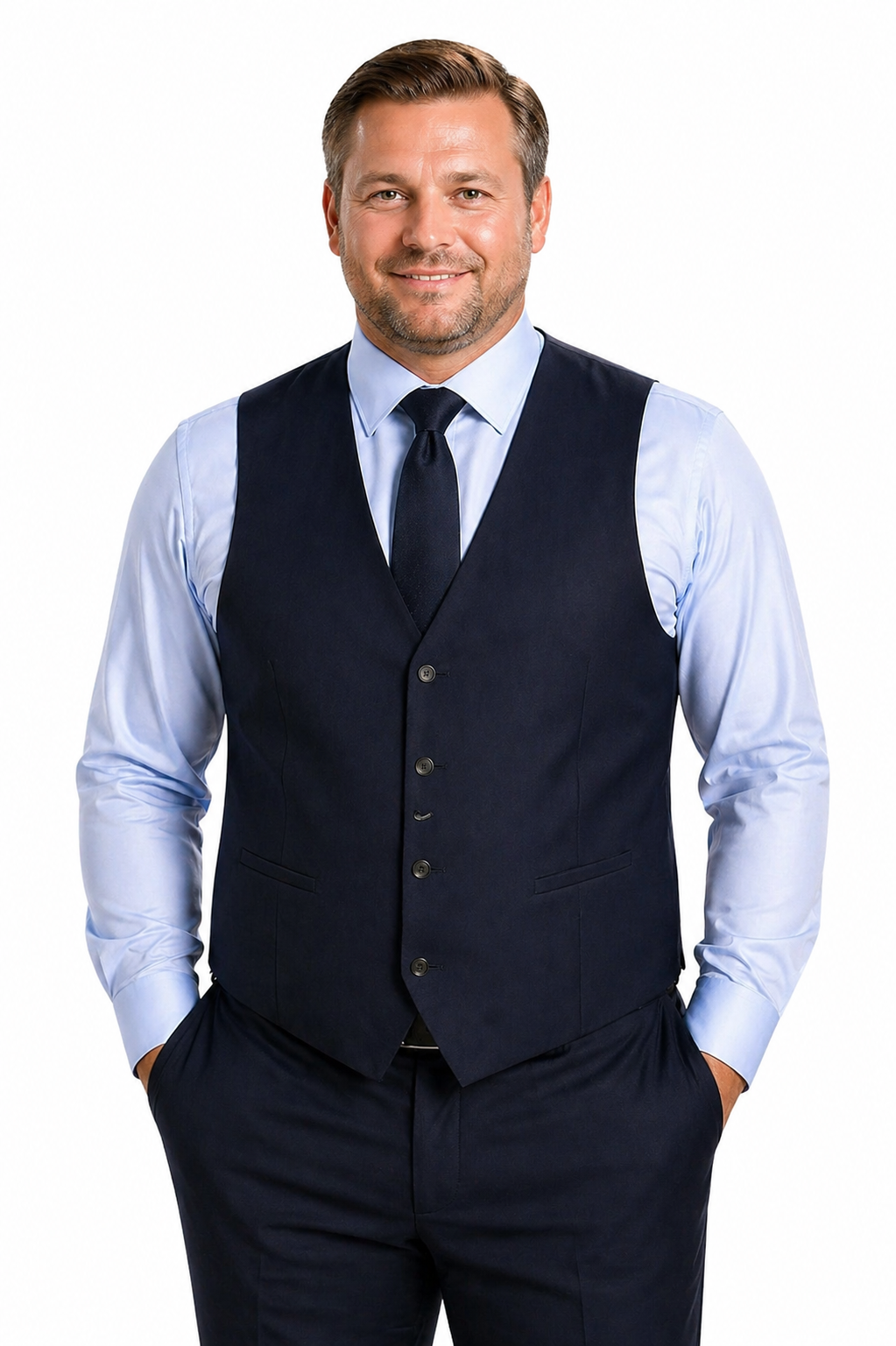 Weis – Rayn Habitvest – Navy (Str. 30–38)