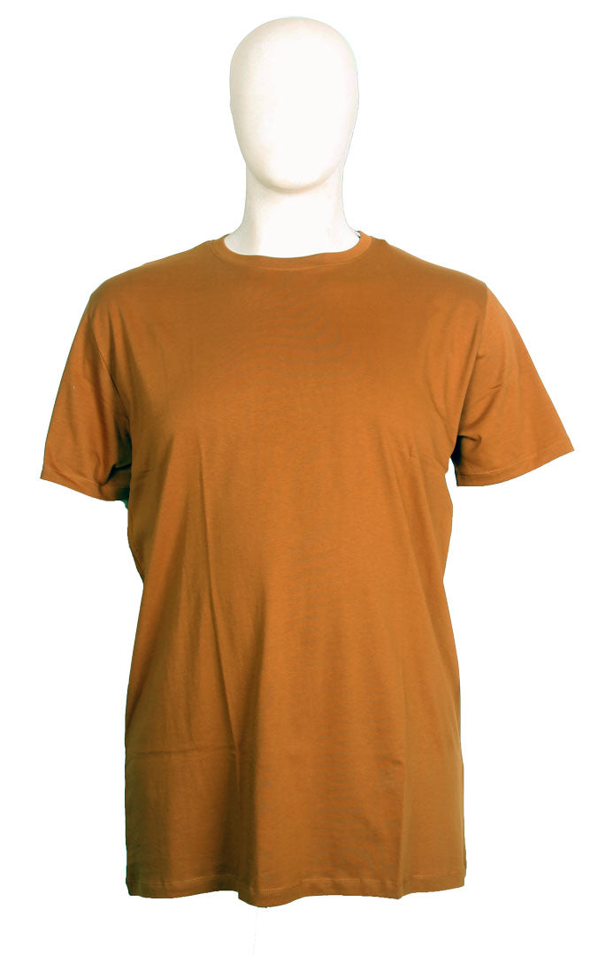 Stolen Denim - Ensfarvet Pima Cotton T-Shirt Cinnamon