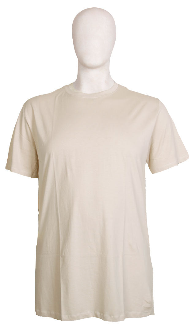 Stolen Denim - Ensfarvet Pima Cotton T-Shirt Sand