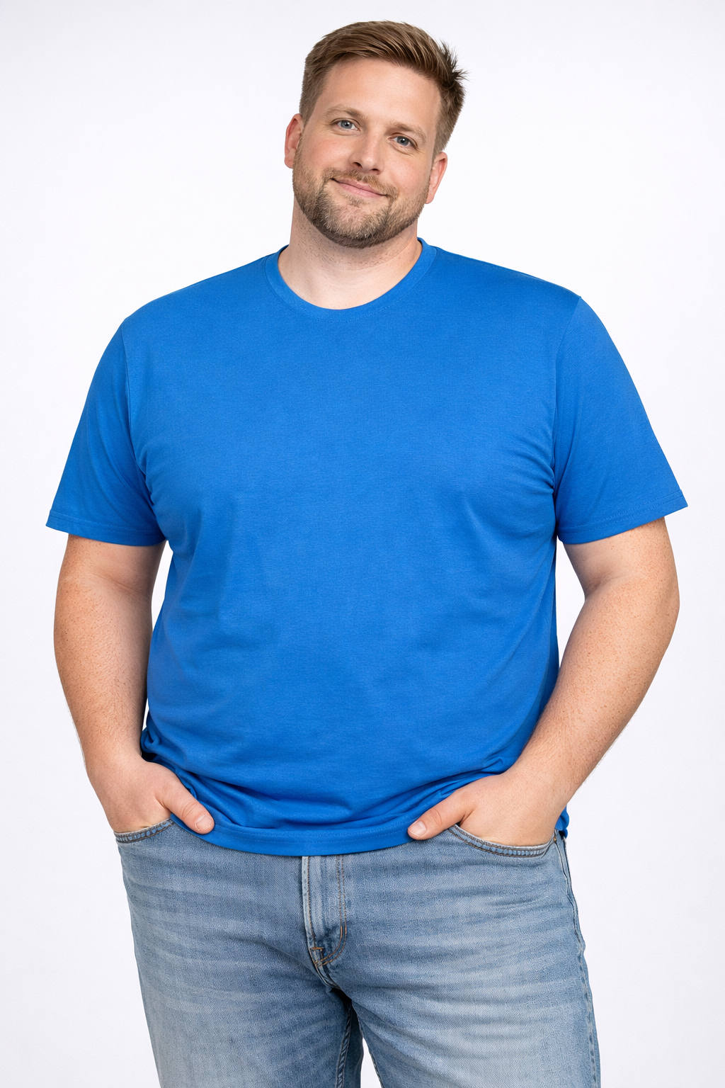 Espionage - Ensfarvet T-Shirt - Azure Blå