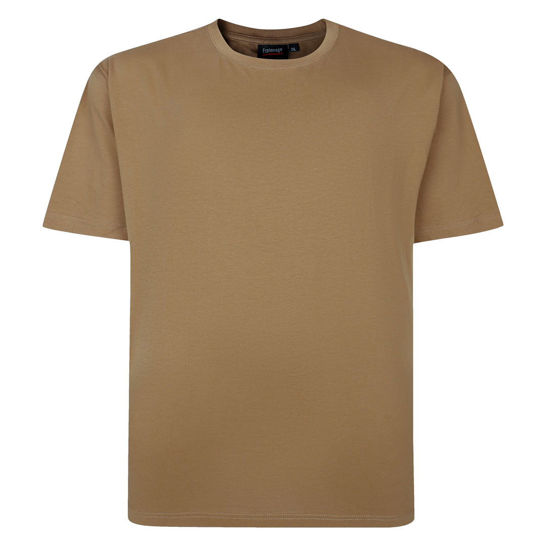 Espionage - Ensfarvet T-Shirt - Dark Sand