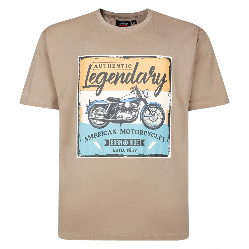 Espionage - Legendary Motorcycle Print T-Shirt