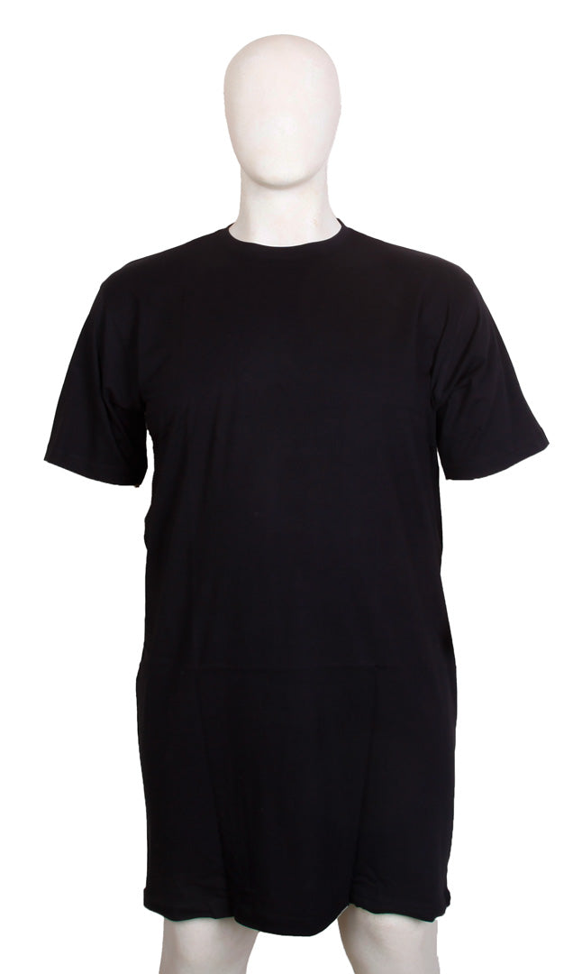 XLtøj - Standard T-Shirt Ekstra Lang - Sort