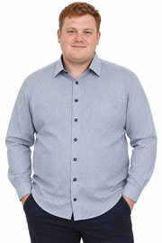 Casa Moda Tim print skjorte på kraftig mandlig model
