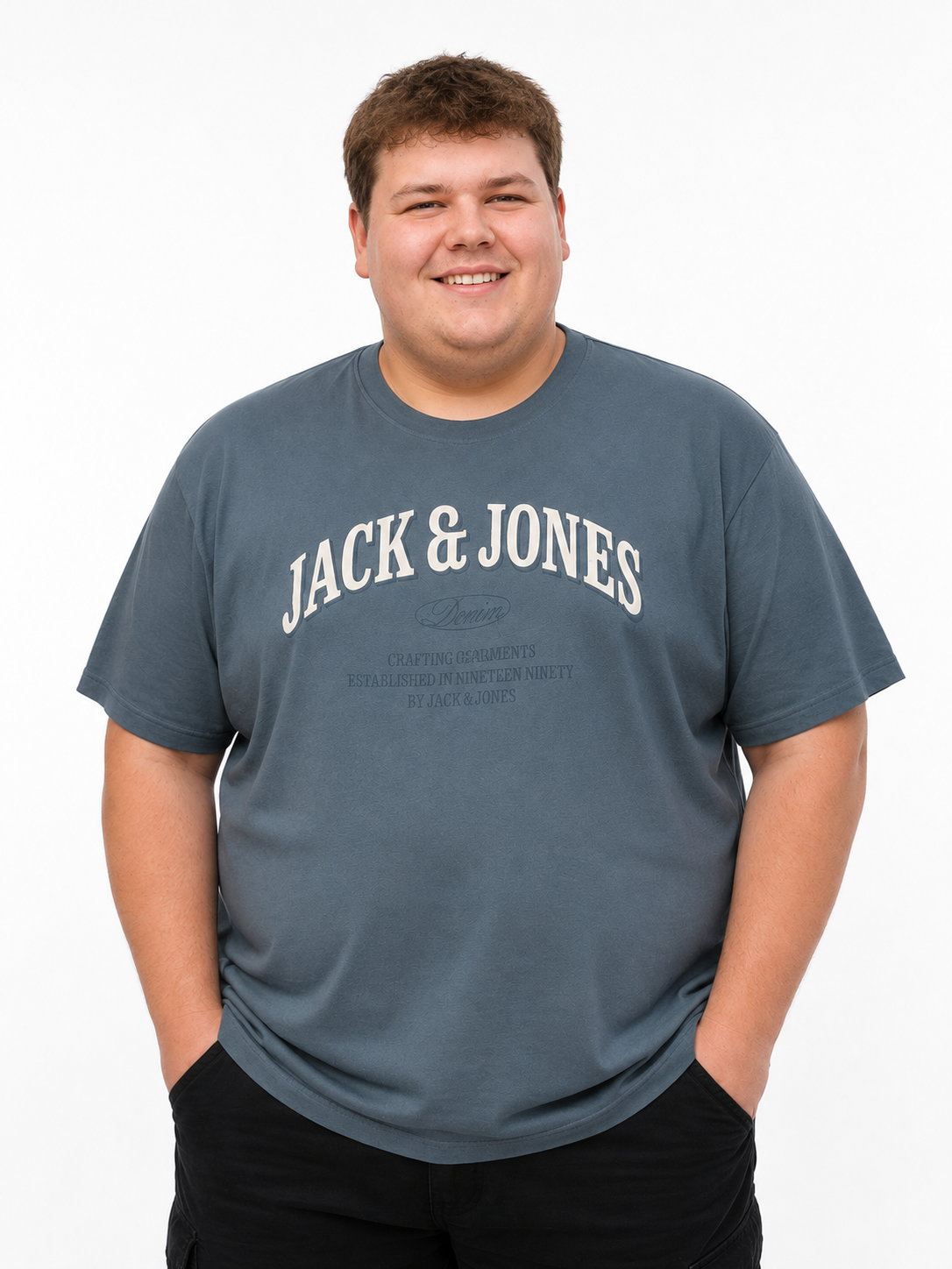 Jack & Jones - Denver Logo T-Shirts - Turbulence (3XL-8XL)