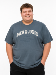 Jack & Jones - Denver Logo T-Shirts - Turbulence (3XL-8XL)