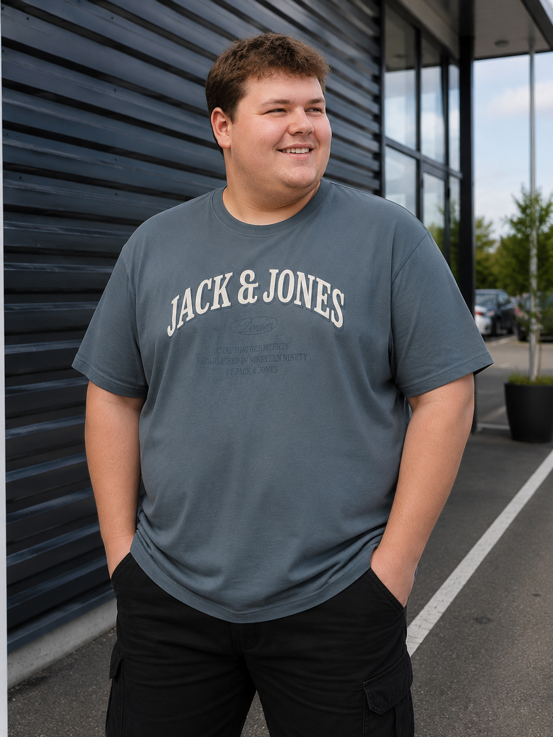 Jack & Jones - Denver Logo T-Shirts - Turbulence (3XL-8XL)