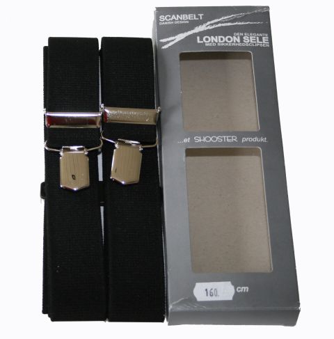 Scanbelt - London Seler Ensfarvede - Sort