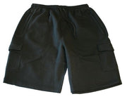 Espionage - Jersey Cargo Jogg Shorts - Sort