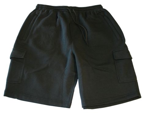 Espionage - Jersey Cargo Jogg Shorts - Sort