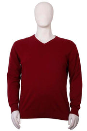 Espionage - V-Hals Striktrøje rest farver - Brick