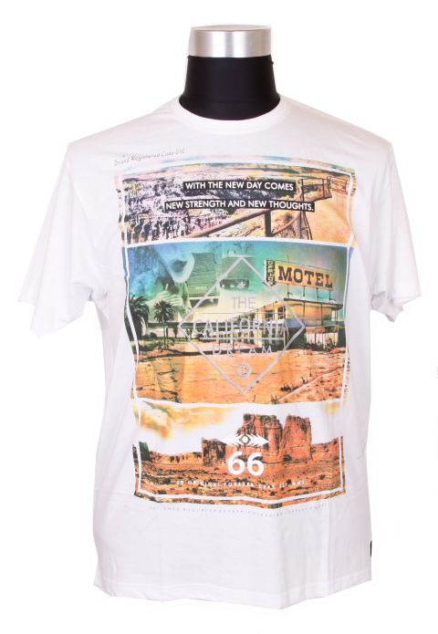Louie James - Route 66 T-Shirt - Hvid