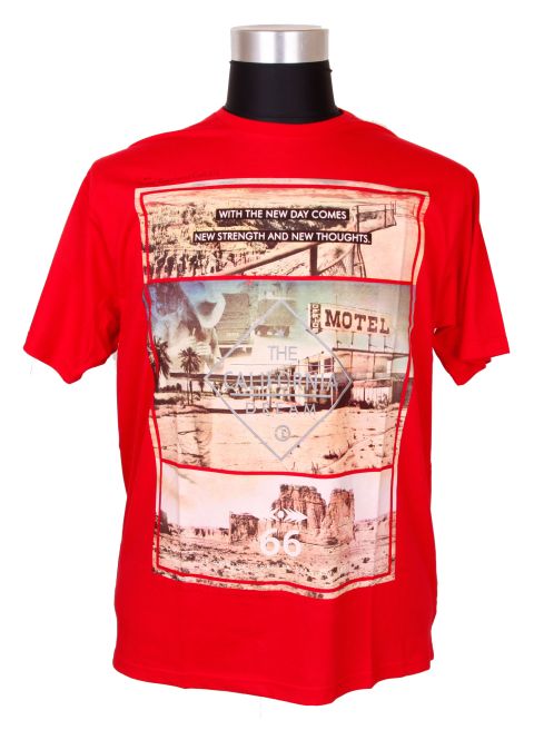 Louie James - Route 66 T-Shirt - Rød