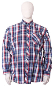 Espionage - Ternede Langærmede Skjorter - Navy/Blue/Brick