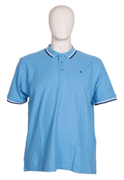 Espionage - Tipped Pique Polo - Mid Blue