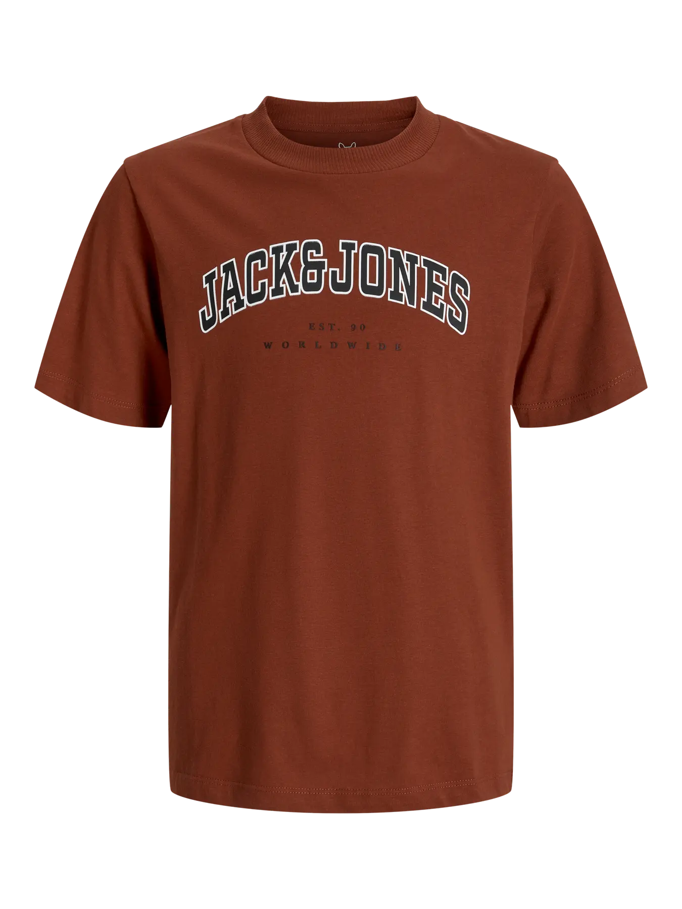 Jack & Jones Caleb Tee – Burnt Henna | 3XL–8XL