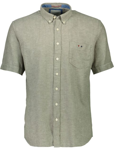 Bison - Cotton Linen Skjorte Army billede 1