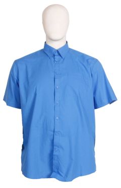 Espionage - Ensfarvet Skjorte m. Button Down - Cobalt Blå (1)