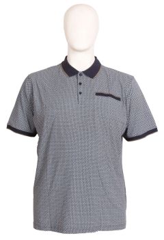 Espionage - Jersey Print Polo - Navy/Olive (1)