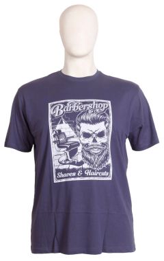 Espionage - Barbershop Print T-Shirt (1)