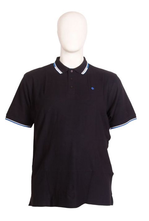 Espionage - Smart Tipped Pique Polo - Sort billede 1