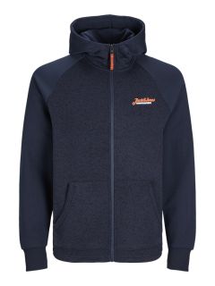 Jack & Jones - Erik Sweat Zip Hættetrøje - Navy Blazer (1)