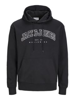 Jack & Jones - Caleb Varsity Hættetrøje - Sort (1)