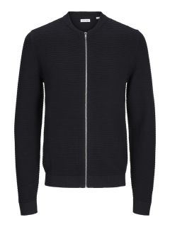 Jack & Jones - Otto Cardigan Med Lynlås - Sort (1)