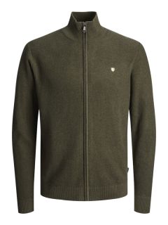 Jack & Jones - Rony Knit Cardigan Med Lynlås - Olive Night (1)