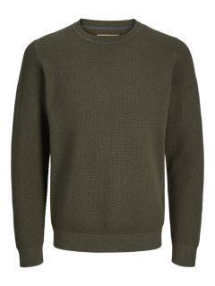 Jack & Jones - Noah Knit Striktrøje - Olive Night (1)