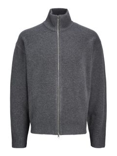 Jack & Jones - Ollie Cardigan Med Lynlås - Iron Gate (1)