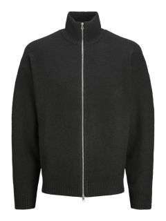 Jack & Jones - Ollie Cardigan Med Lynlås - Sort (1)