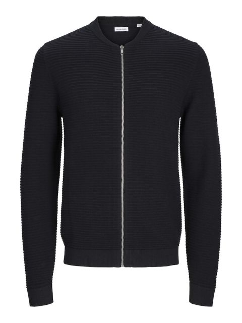 Jack & Jones - Otto Cardigan Med Lynlås - Sort billede 1