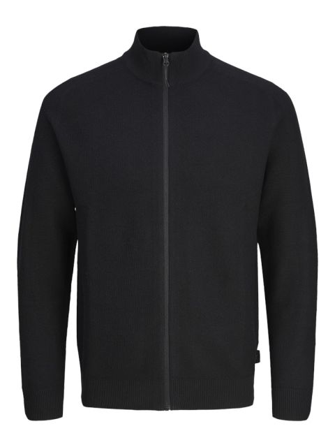 Jack & Jones - Track Cardigan Med Lynlås - Sort billede 1