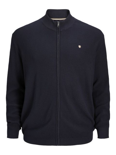 Jack & Jones - Rony Knit Cardigan Med Lynlås - Maritime Blue billede 1