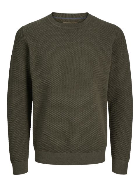 Jack & Jones - Noah Knit Striktrøje - Olive Night billede 1