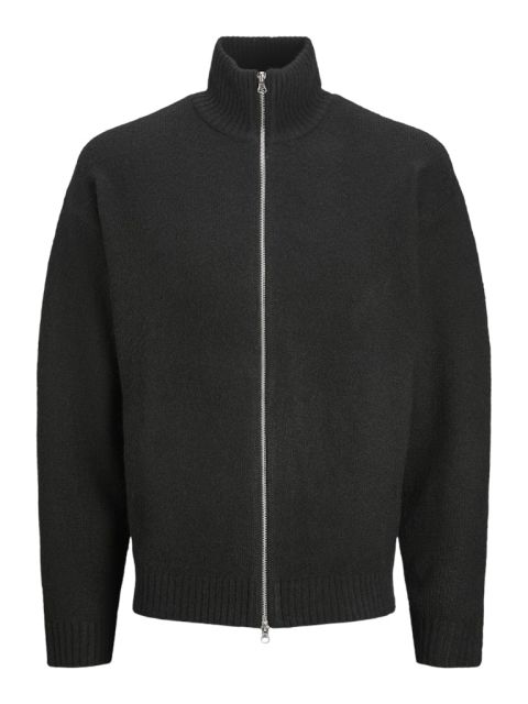 Jack & Jones - Ollie Cardigan Med Lynlås - Sort billede 1