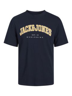 Jack & Jones - Caleb Varsity T-Shirt - Navy Blazer (1)