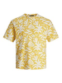 Jack & Jones - Marbella A.O.P. T-Shirt - Cloud Dancer/Yellow (1)