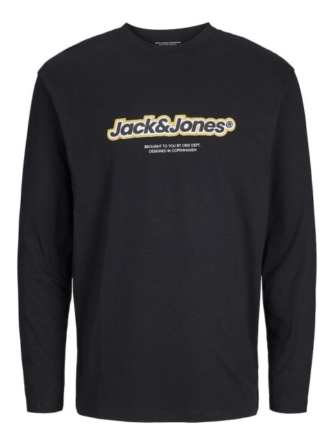 Jack & Jones - Vesterbro Newton Brand L/S T-Shirt - Sort billede 1